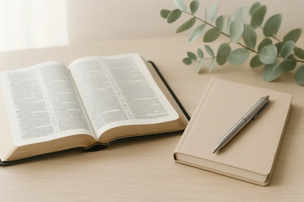 Open Bible and journal for Salt Life Revival Church news and Christian living articles.